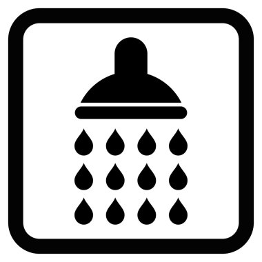 Duş düz vektör simgesi