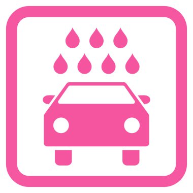 Araba duş düz vektör simgesi