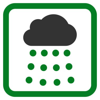 Yağmur bulutu düz vektör simgesi