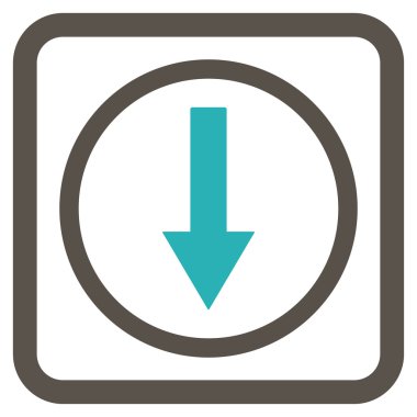 Rownded ok düz vektör simgesi