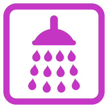 Duş düz vektör simgesi