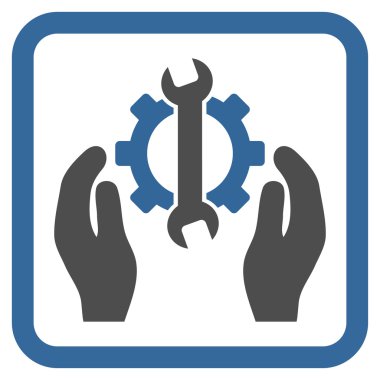 Onarım hizmeti düz vektör simgesi