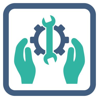 Onarım hizmeti düz vektör simgesi