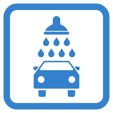 Araba duş düz vektör simgesi