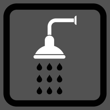 Duş düz vektör simgesi