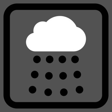 Yağmur bulutu düz vektör simgesi