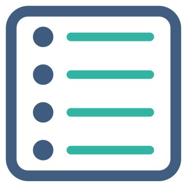 Öğeleri düz vektör simgesi