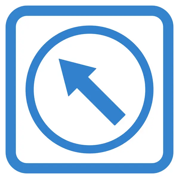 Rundade upp-vänsterpil platt vektor Icon — Stock vektor