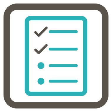 Denetim listesi sayfa düz vektör simgesi