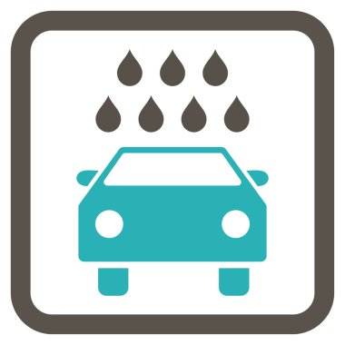 Araba duş düz vektör simgesi