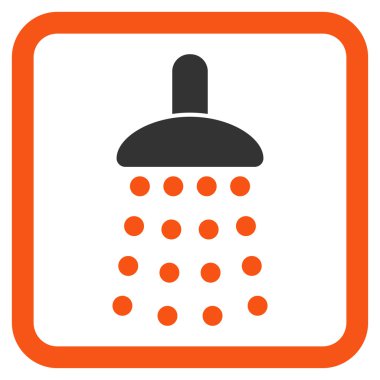 Duş düz vektör simgesi