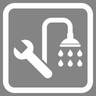 Sıhhi tesisat düz vektör simgesi