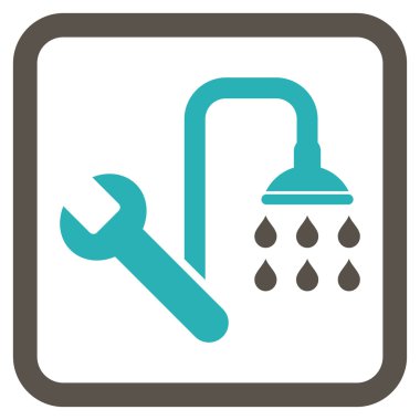 Sıhhi tesisat düz vektör simgesi