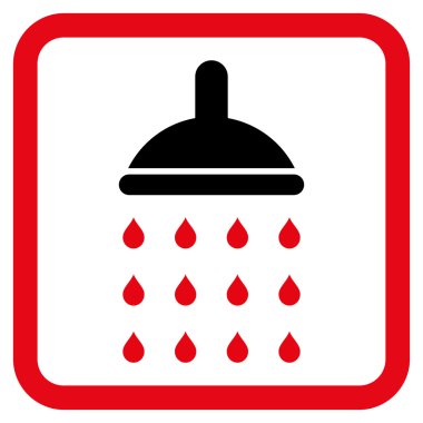 Duş düz vektör simgesi