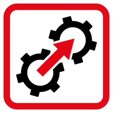 Dişli Tümleştirme düz vektör simgesi