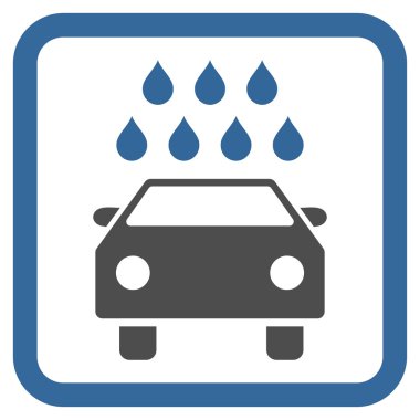 Araba duş düz vektör simgesi