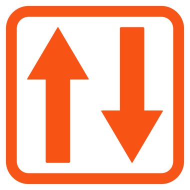 Dikey Çevir okları vektör simge düz