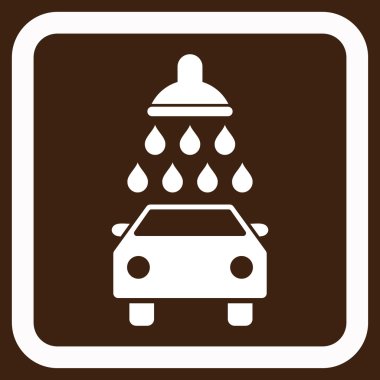 Araba duş düz vektör simgesi