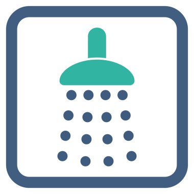 Duş düz vektör simgesi