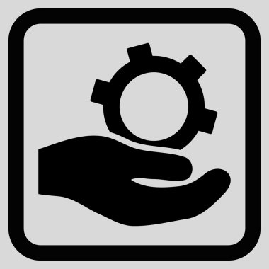 Mühendislik hizmet düz vektör simgesi