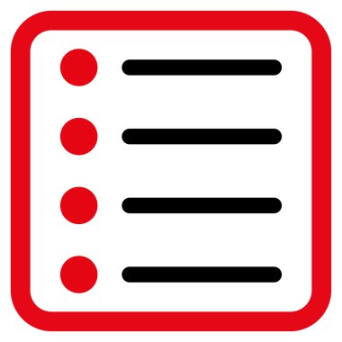 Öğeleri düz vektör simgesi