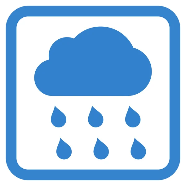 Regen Wolke flache Vektor Symbol — Stockvektor