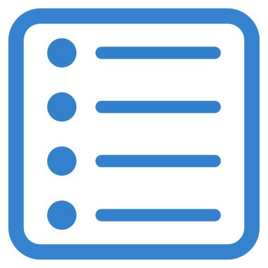 Öğeleri düz vektör simgesi