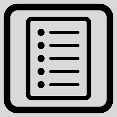 Liste sayfa düz vektör simgesi