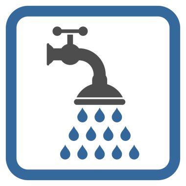 Duş musluk düz vektör simgesi