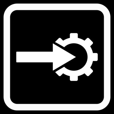 COG Tümleştirme düz vektör simgesi