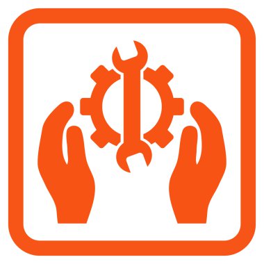 Onarım hizmeti düz vektör simgesi