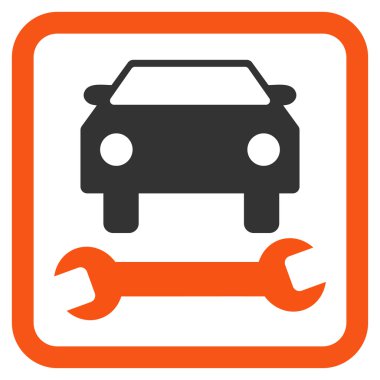 Araba tamir düz vektör simgesi