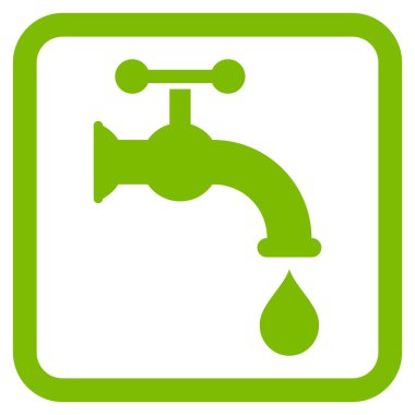 Su musluk düz vektör simgesi