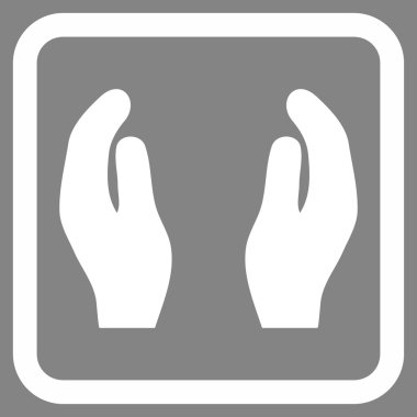 Bakım el düz vektör simgesi