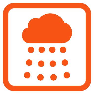 Yağmur bulutu düz vektör simgesi