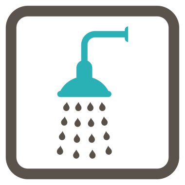 Duş düz vektör simgesi