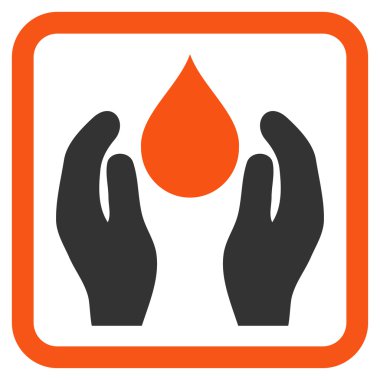 Su bakımı düz vektör simgesi