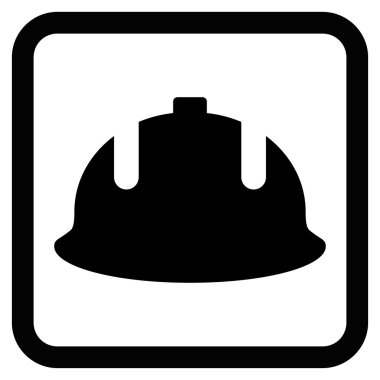 İnşaat kask düz vektör simgesi