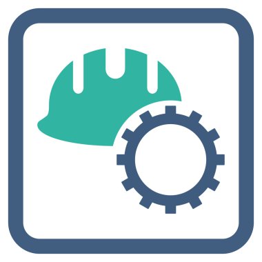 Geliştirme işçisi düz vektör simgesi