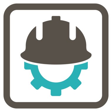 Geliştirme kask düz vektör simgesi