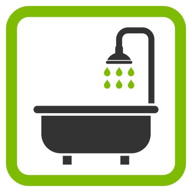 Duş banyo düz vektör simgesi