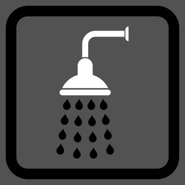 Duş düz vektör simgesi