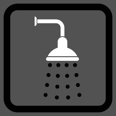 Duş düz vektör simgesi