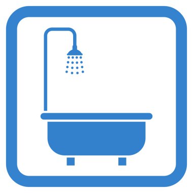 Duş banyo düz vektör simgesi