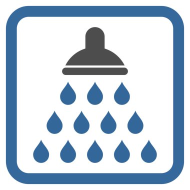 Duş düz vektör simgesi