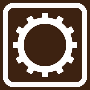 dişli düz vektör simgesi