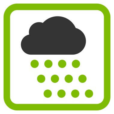 Yağmur bulutu düz vektör simgesi