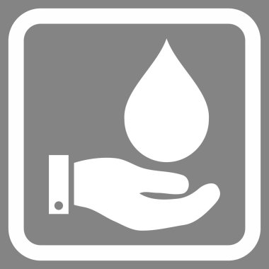 Su hizmet düz vektör simgesi