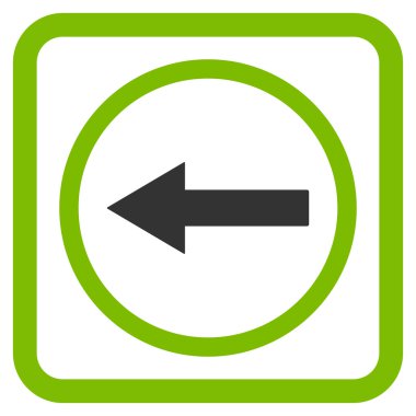 Sol yönlü ok düz vektör simgesi