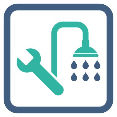 Sıhhi tesisat düz vektör simgesi